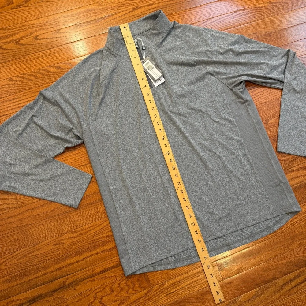 Holderness & Bourne Airation 1/4 Zip Pullover Mens Large Gray Golf The Darrow